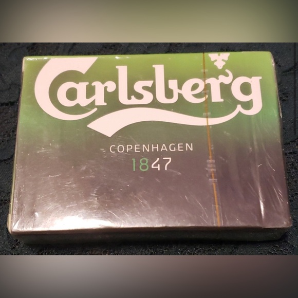 Carlsberg Set- Pilsner Glass & 2 Decks of Cards BNWT - Picture 7 of 12